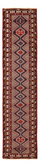 Corredor Tapete Persa - Nomadic - 388 x 92 cm - bordeaux vermelho