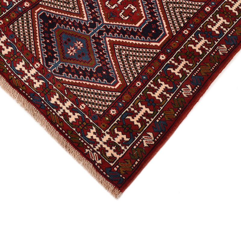 Corredor Tapete Persa - Nomadic - 388 x 92 cm - bordeaux vermelho