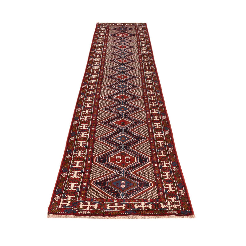 Corredor Tapete Persa - Nomadic - 388 x 92 cm - bordeaux vermelho