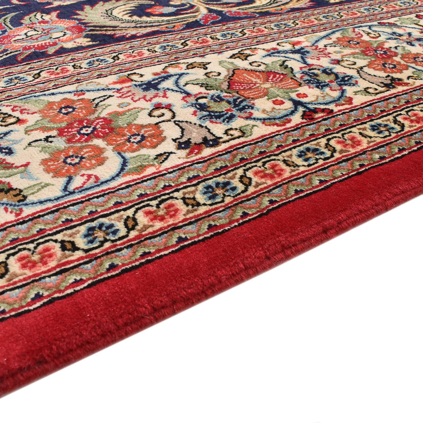 Tapete persa - Ghom - 300 x 210 cm - azul escuro
