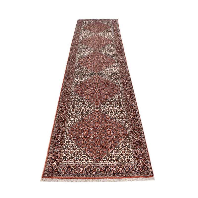 Corredor Tapete Persa - Bijar - 377 x 83 cm - ferrugem