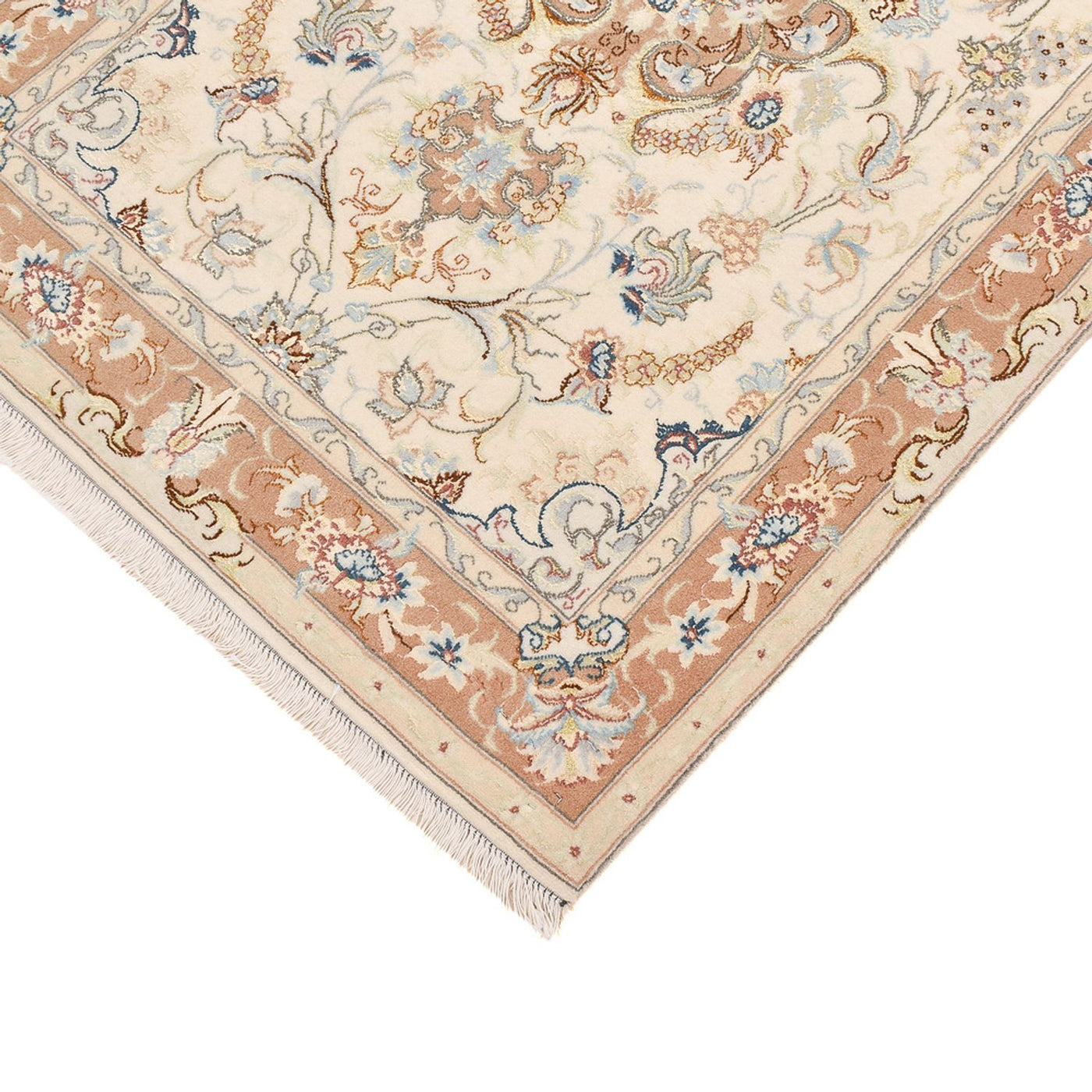 Corredor Tapete Persa - Tabriz - Royal - 372 x 87 cm - bege