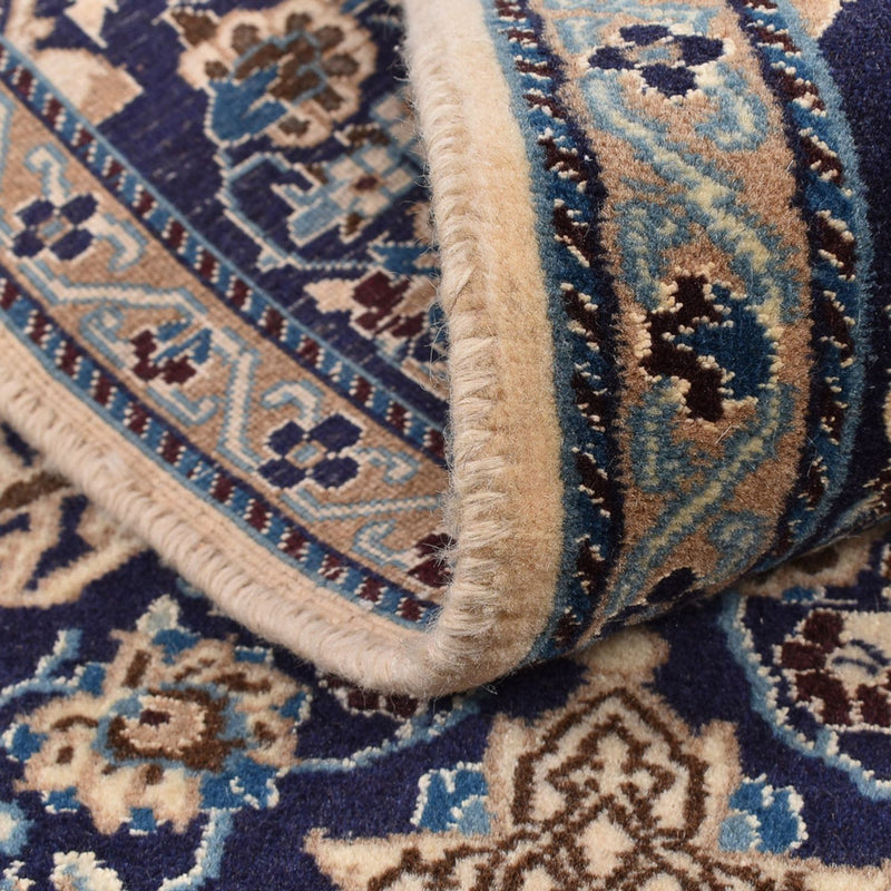 Corredor Tapete Persa - Nain - Royal - 188 x 65 cm - azul escuro