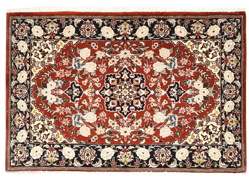 Tapete persa - Ghom - 104 x 68 cm - vermelho