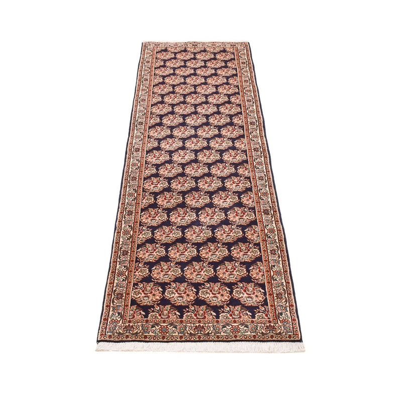 Corredor Tapete Persa - Bijar - 242 x 72 cm - azul escuro