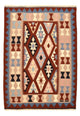 Tapete Kelim - Oriental - 142 x 100 cm - multicolorido