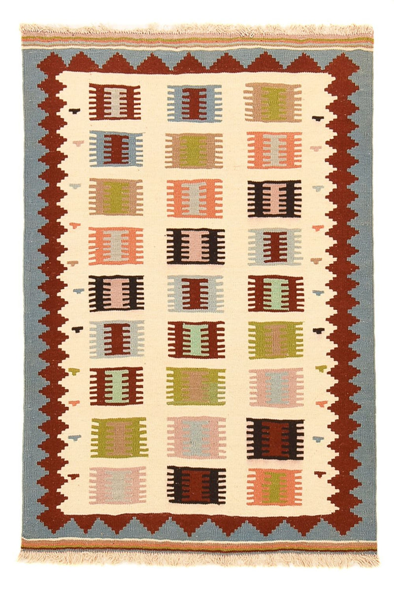 Tapete Kelim - Oriental - 140 x 97 cm - multicolorido