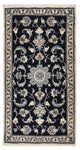 Tapete Persa - Nain - 132 x 72 cm - azul escuro