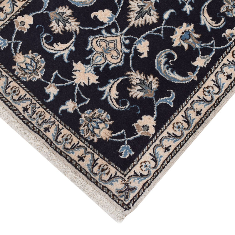 Tapete Persa - Nain - 132 x 72 cm - azul escuro
