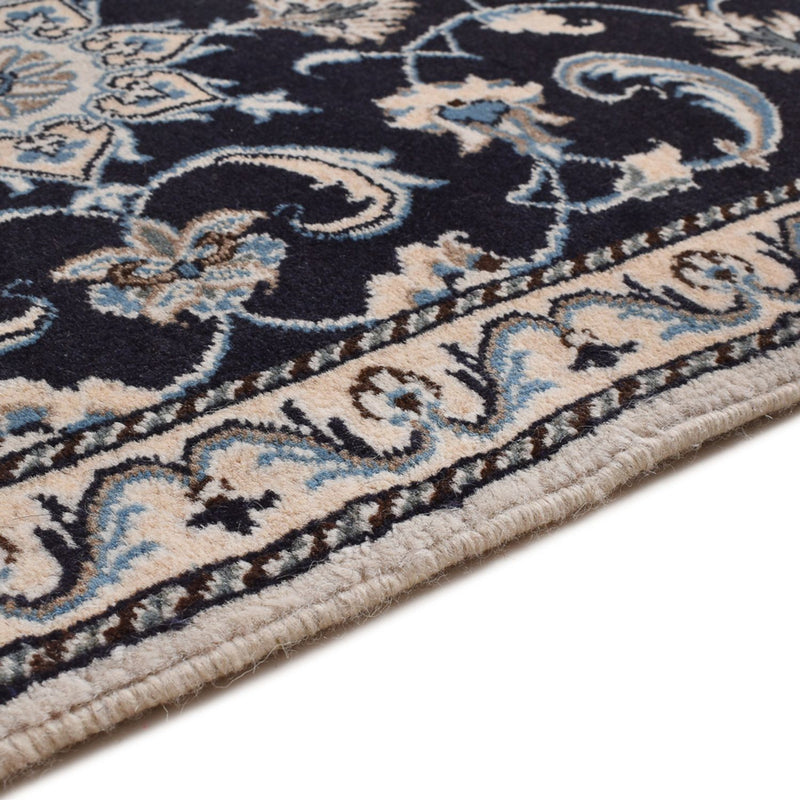 Tapete Persa - Nain - 132 x 72 cm - azul escuro