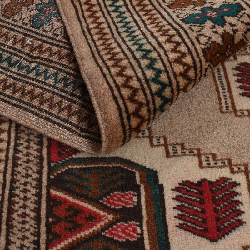 Tapete turquaman - 199 x 143 cm - multicolorido