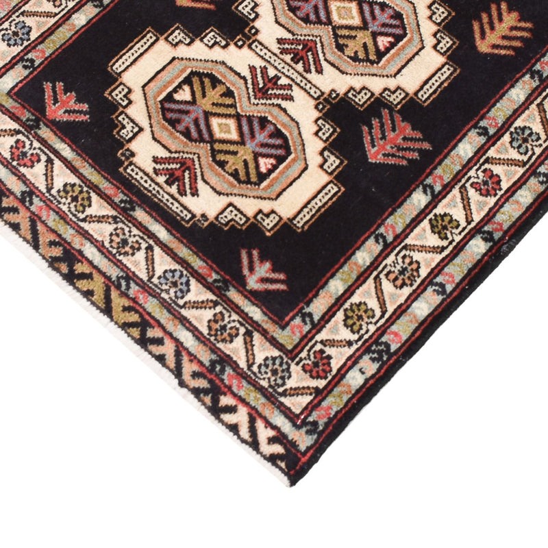 Corredor Tapete turquaman - 187 x 63 cm - azul escuro