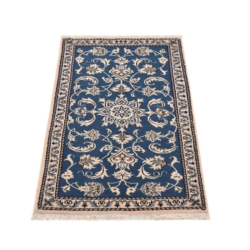 Tapete Persa - Nain - 133 x 70 cm - azul petróleo