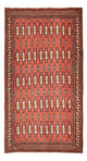 Tapete turquaman - 129 x 71 cm - vermelho
