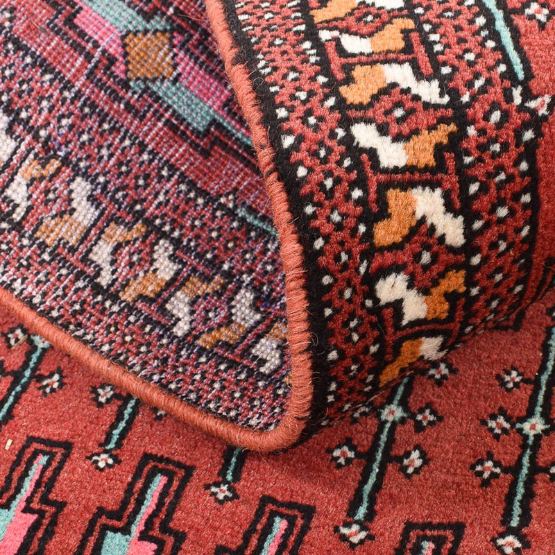 Tapete turquaman - 129 x 71 cm - vermelho