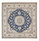 Tapete Persa - Nain praça  - 202 x 195 cm - azul