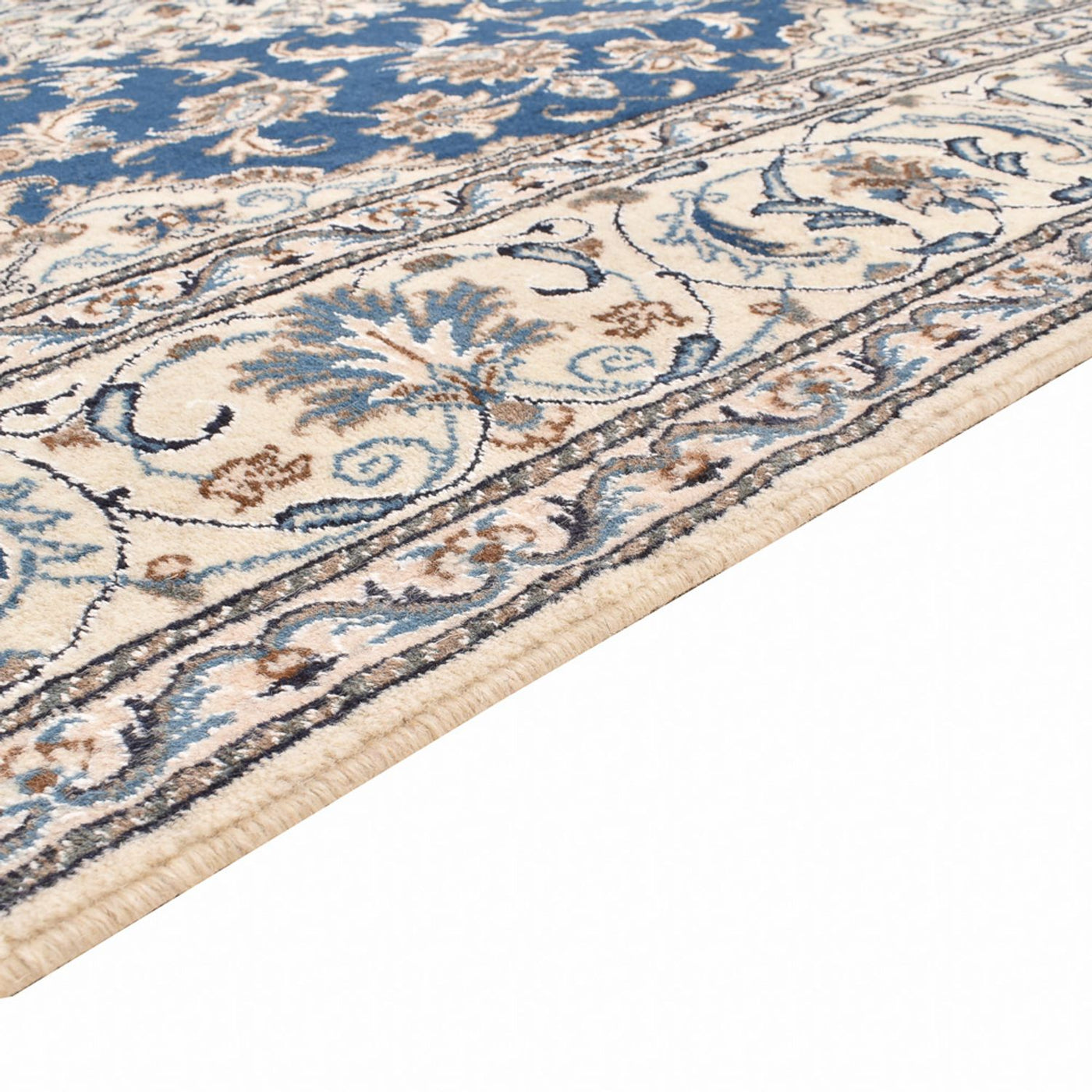 Tapete Persa - Nain praça  - 202 x 195 cm - azul