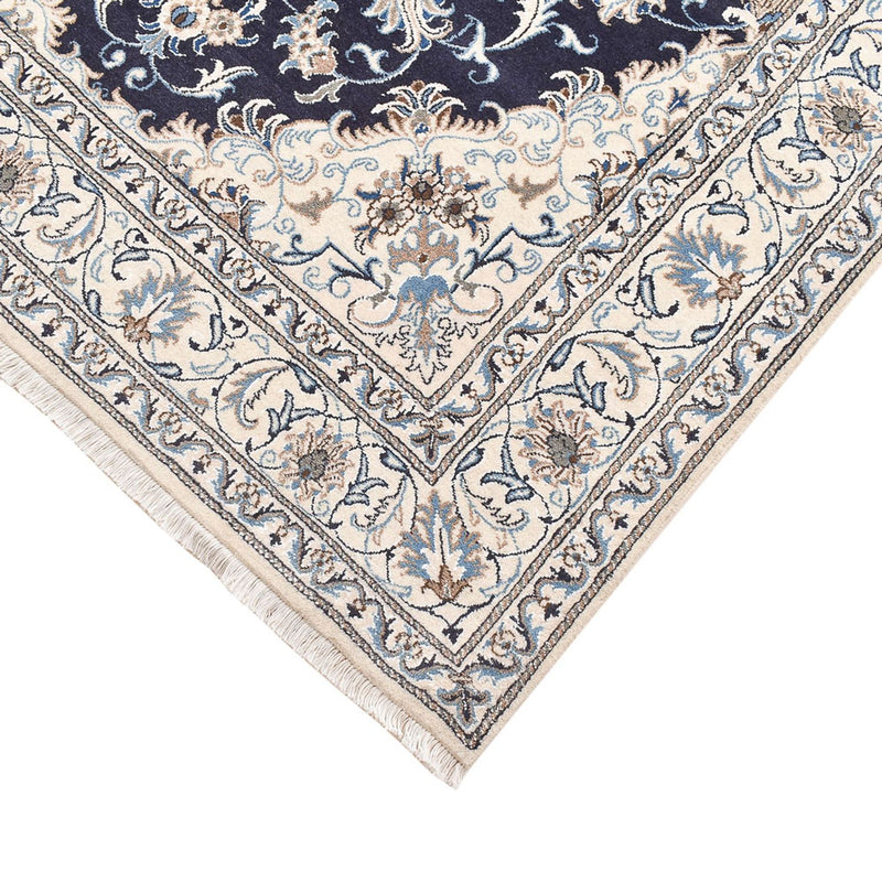 Tapete Persa - Nain - 236 x 165 cm - azul escuro