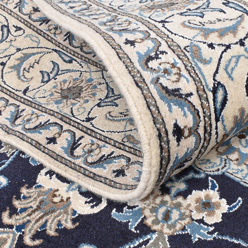 Tapete Persa - Nain - 236 x 165 cm - azul escuro