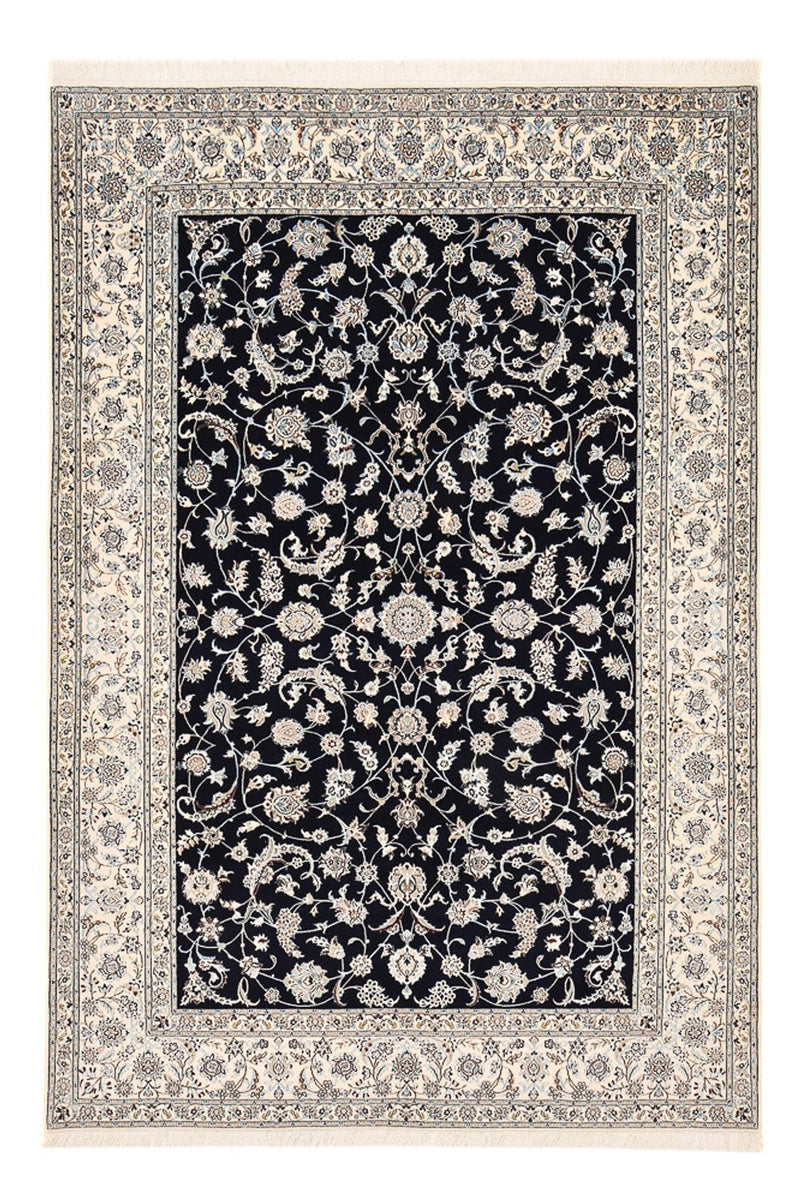 Tapete Persa - Nain - Premium - 297 x 209 cm - azul escuro