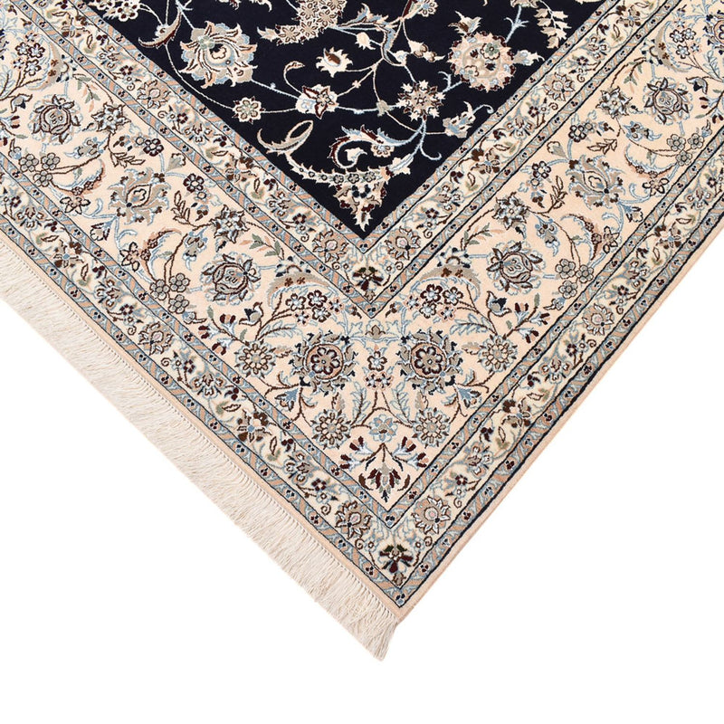 Tapete Persa - Nain - Premium - 297 x 209 cm - azul escuro