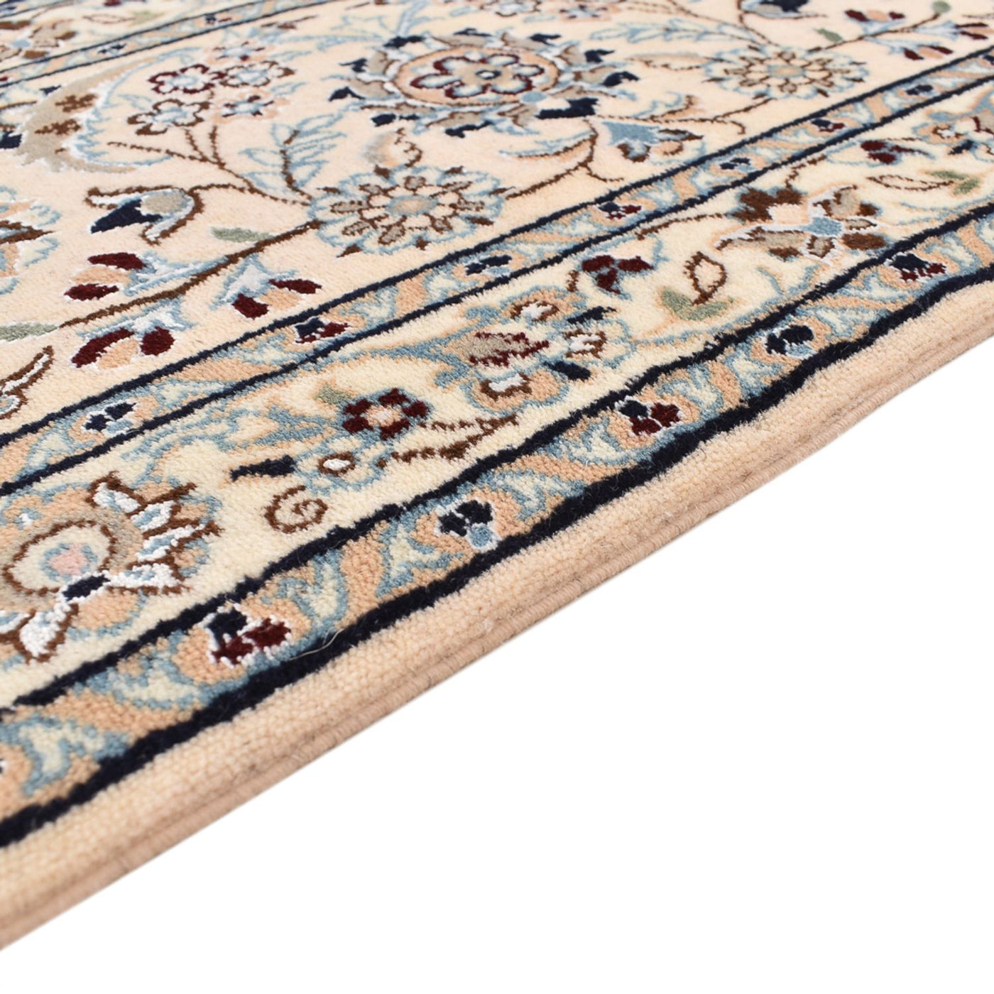 Tapete Persa - Nain - Premium - 297 x 209 cm - azul escuro