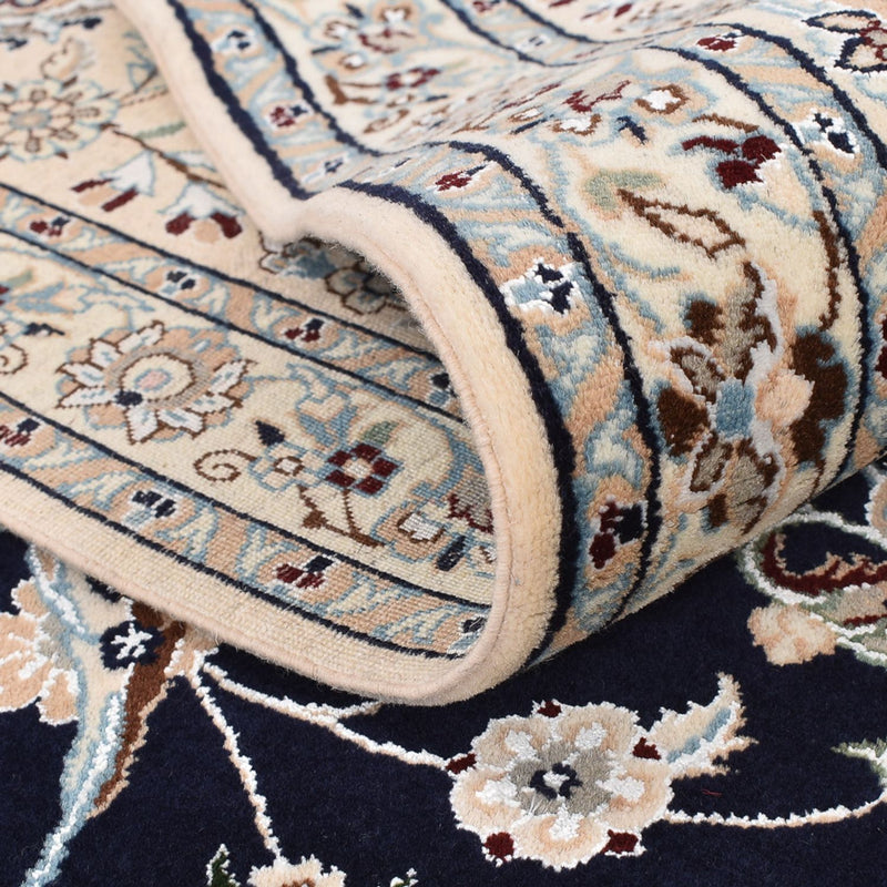 Tapete Persa - Nain - Premium - 297 x 209 cm - azul escuro