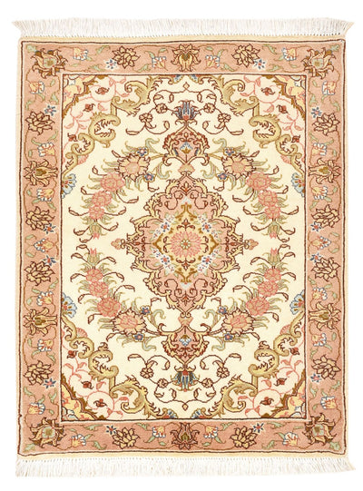 Tabriz - 50 Raj Tapete 62x82cm - Tapete persa - bege escuro