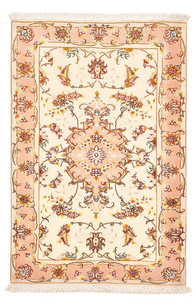 Tabriz - 50 Raj Tapete 66x101cm - Tapete persa - bege claro