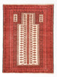 Tapete Baluch - 143 x 102 cm - vermelho