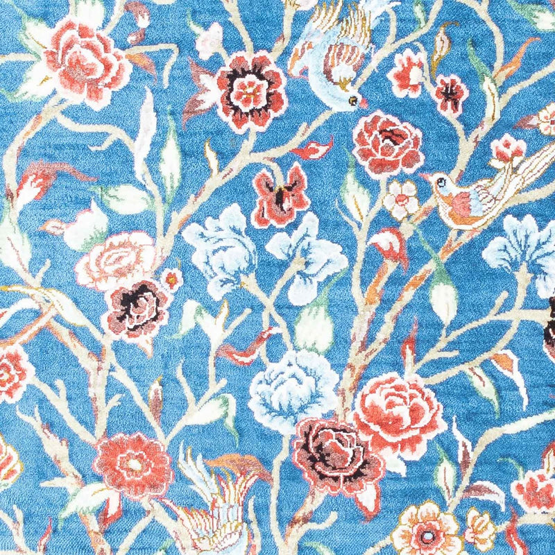 Tapete persa - Ghom - 118 x 75 cm - azul claro