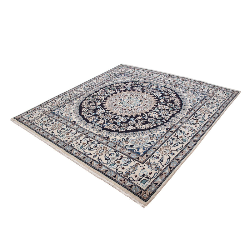 Tapete Persa - Nain praça  - 202 x 194 cm - azul escuro