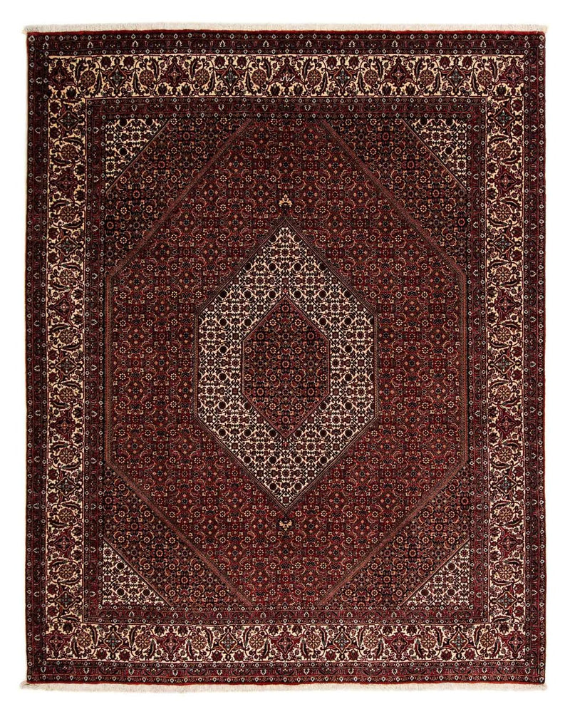 Tapete Persa - Bijar - 252 x 208 cm - vermelho escuro