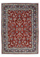 Tapete persa - Ghom - 181 x 136 cm - vermelho escuro