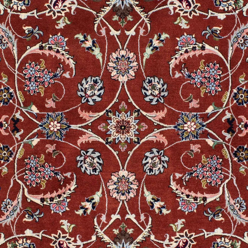 Tapete persa - Ghom - 181 x 136 cm - vermelho escuro