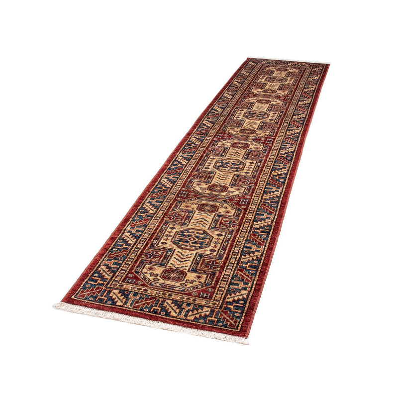 Corredor Tapete Ziegler - Kazak - 281 x 62 cm - vermelho escuro