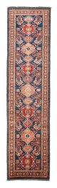Corredor Tapete Ziegler - Kazak - 298 x 78 cm - azul