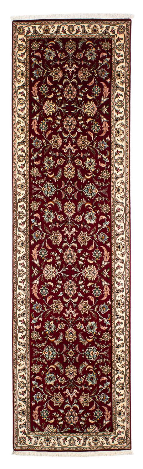 Corredor Tapete Persa - Tabriz - Royal - 295 x 77 cm - vermelho escuro