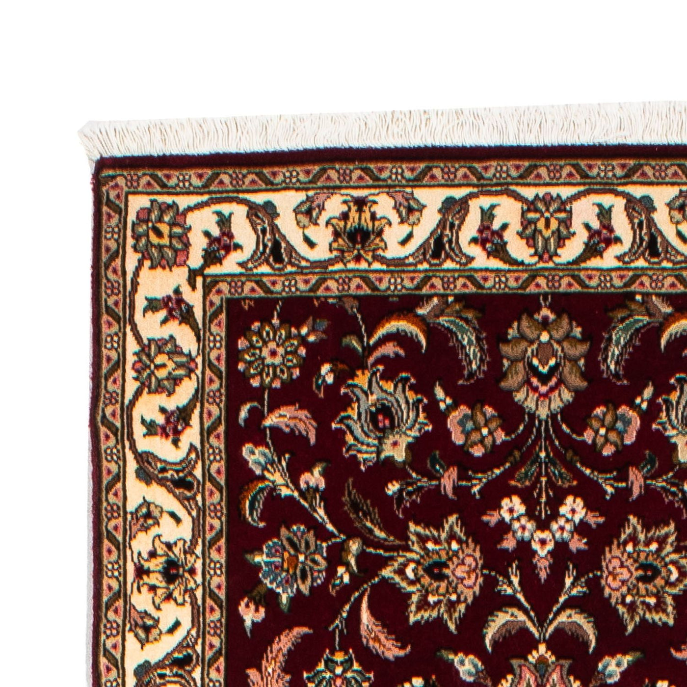 Corredor Tapete Persa - Tabriz - Royal - 295 x 77 cm - vermelho escuro