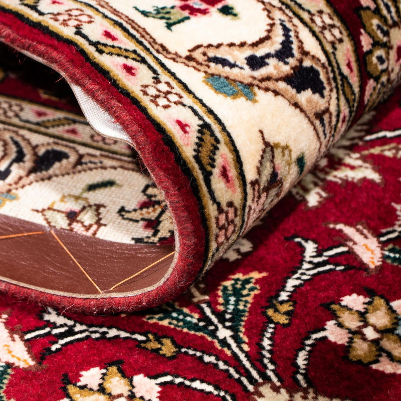Corredor Tapete Persa - Tabriz - Royal - 295 x 77 cm - vermelho escuro