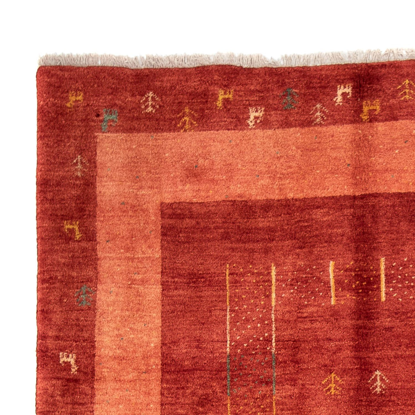 Tapete Gabbeh - Persa - 229 x 173 cm - vermelho escuro
