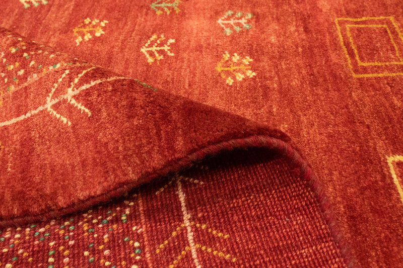 Tapete Gabbeh - Persa - 195 x 156 cm - vermelho
