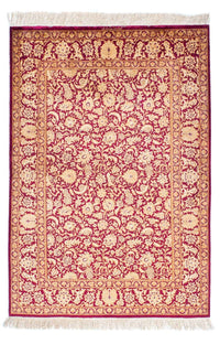 Tapete persa - Ghom - 146 x 100 cm - vermelho escuro – product image