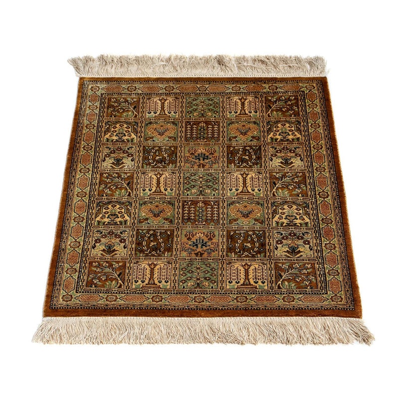 Tapete persa - Ghom - 72 x 52 cm - multicolorido