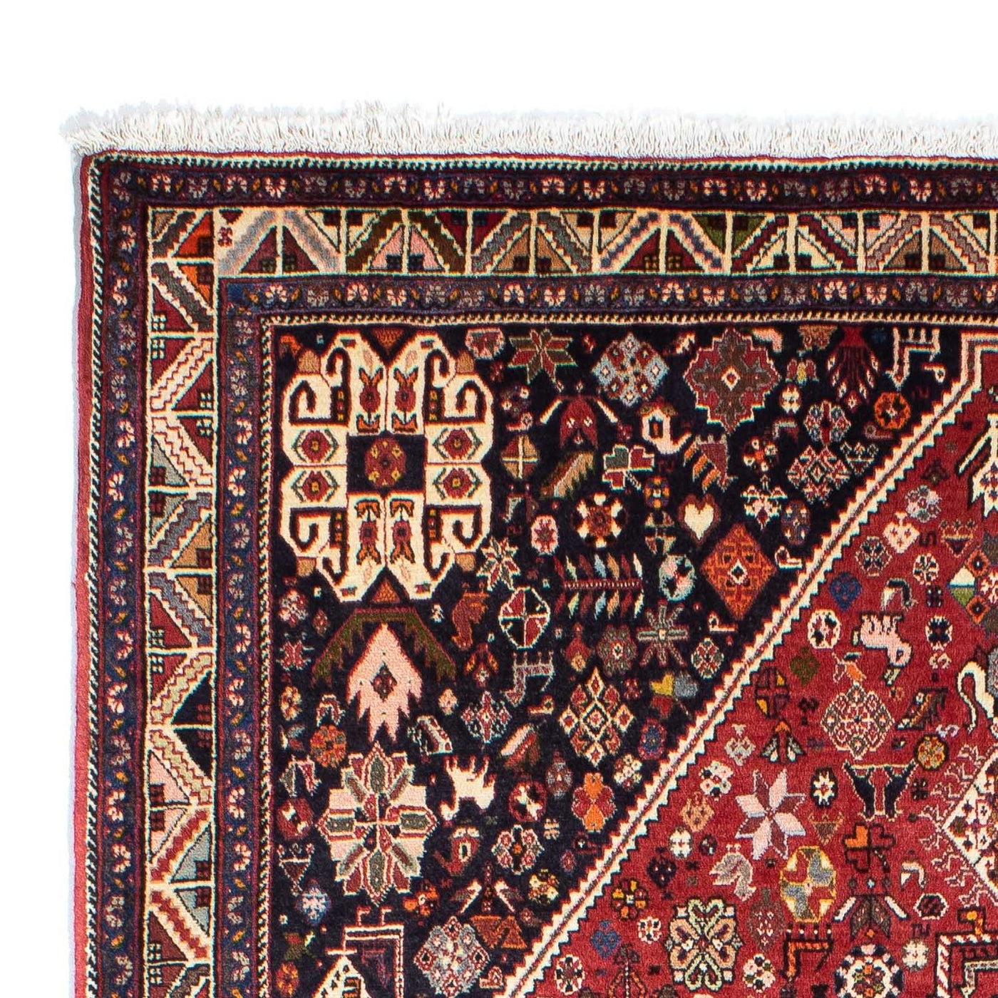 Tapete Gabbeh - Kashkuli Persa - 247 x 157 cm - vermelho escuro