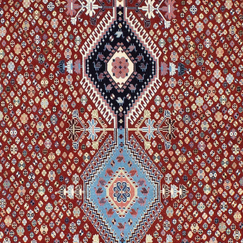 Tapete Gabbeh - Kashkuli Persa - 225 x 139 cm - vermelho escuro
