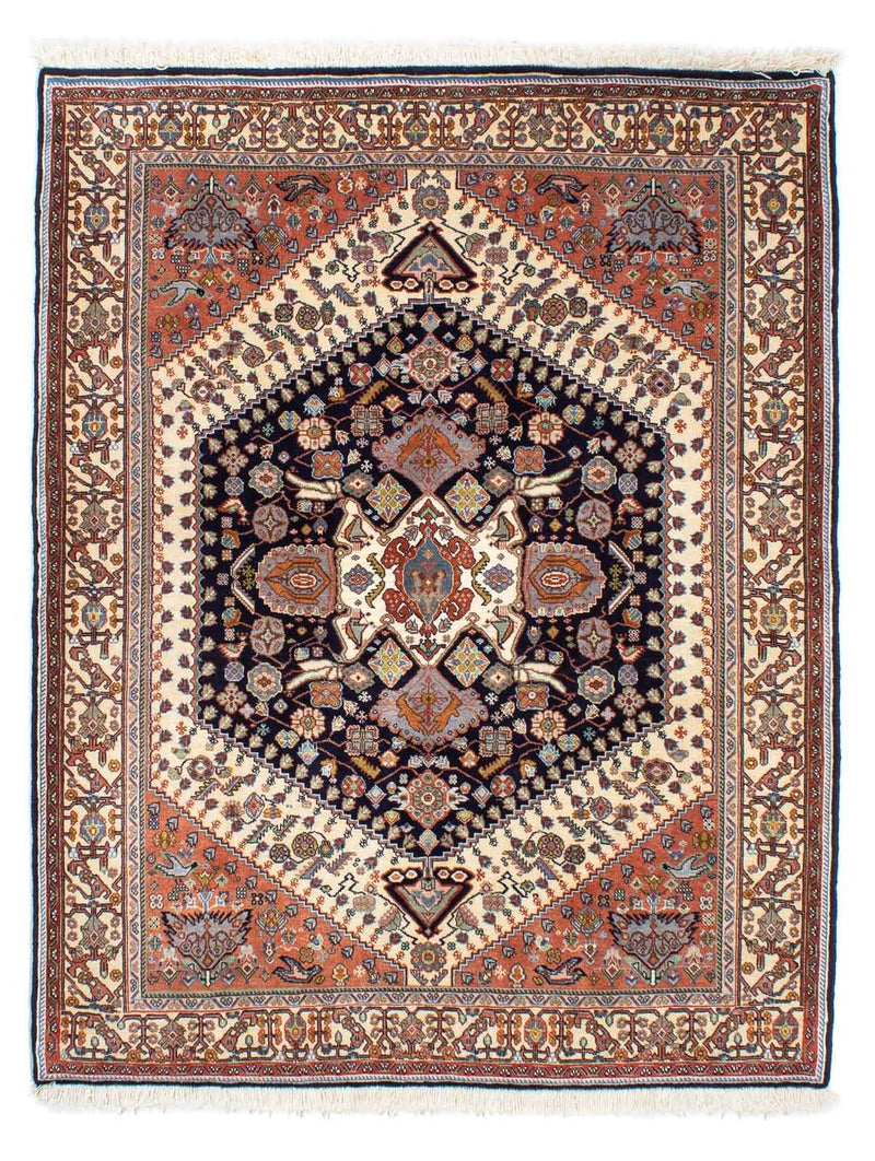 Tapete Gabbeh - Kashkuli Persa - 180 x 145 cm - azul escuro