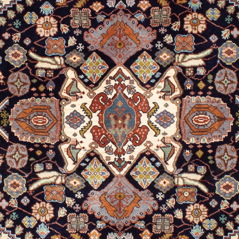 Tapete Gabbeh - Kashkuli Persa - 180 x 145 cm - azul escuro
