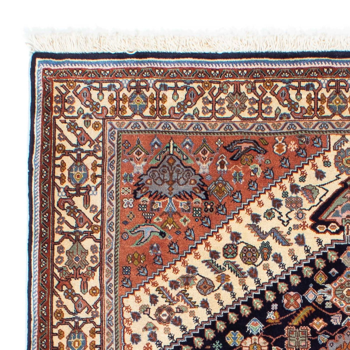 Tapete Gabbeh - Kashkuli Persa - 180 x 145 cm - azul escuro