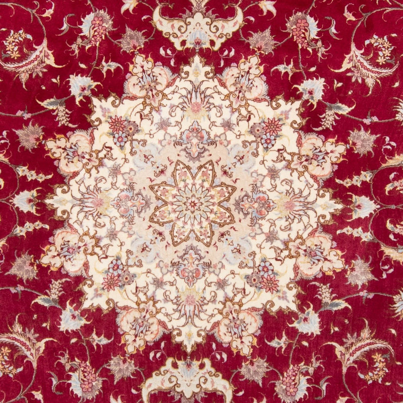 Tapete Persa - Tabriz - Royal - 305 x 253 cm - vermelho escuro